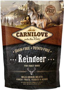 Carnilove Adult Raindeer 1,5 кг сухої беззерновий корм для дорослих собак всіх порід 150827/8891 фото