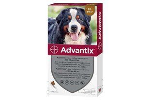 Bayer Advantix краплі від бліх і кліщів для собак вагою 40-60 кг (ціна за 4 піпетки) 947 фото