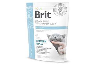 Сухий корм Brit GF VetDiet Cat Obesity для котів, при зайвій вазі та ожирінні, з куркою та горохом, 400 г 170967/528486 фото