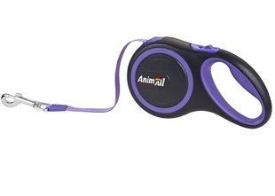 Повідець-рулетка AnimAll для собак вагою до 50 кг, 5 м, фіолетовий 60704 фото