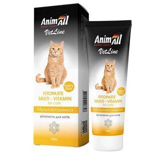 Фітопаста AnimAll VetLine Multivitamin для котів, 100 г 150568 фото