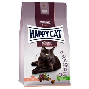 Корм Happy Cat Adult Sterilised Atl.-Lachs 1,3 кг для стерилизованных кошек и кастрированных котов, с лососем 70579 фото