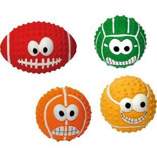 Игрушка для собак Croci Мячи с улыбкой ассорти, латекс, 4 вида, 7,5 см C6098601 фото