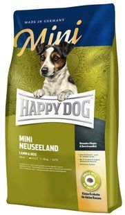 Корм Happy dog Mini Neuseeland для собак мелких пород с чувствительным пищеварением с ягненком и рисом 4 кг 60115 фото