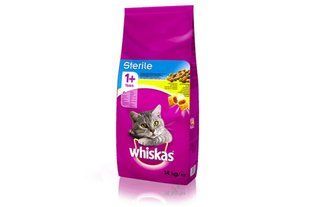 Whiskas (Вискас) 14 кг сухой корм для стерилизованных кошек и кастрированных котов с курицей 8502077 фото