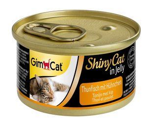 Консерви Gimpet Shiny Cat k 70 г для кішок тунець і курка G-413105 /413303 фото