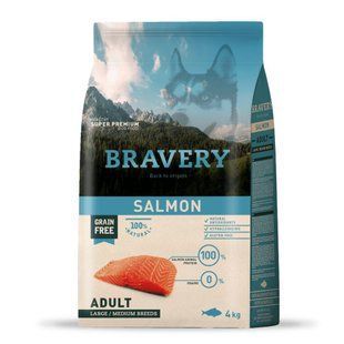 BRAVERY Salmon Large/Medium Adult,сухий корм для для дорслихсобак cередніх та великих порід,з лососем 4kg 6657BRSALMADULL_4KG фото