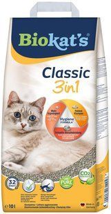 Наполнитель Biokats Classic 3in1 для кошачьего туалета, бентонитовый, 10 л G-613307/614458 фото