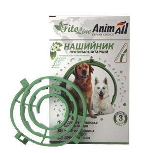 Нашийник протипаразитарний AnimAll FitoLine Nature для собак, зелений, 70 см 70044 фото