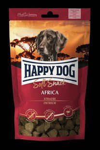 М'які ласощі Happy dog Soft Snack Africa для собак зі смаком страуса та картоплі 100 г 60685 фото