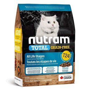 T24_Nutram Total GF20 кг без зерновой корм для котов на всех стадиях жизни, с лососем и форелью T24_(20kg) фото