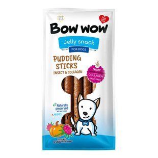 Лакомство для собак "Bow wow" пудинговые палочки с насекомыми, коллагеном и тыквой, 27-30 см (цена за F440K фото