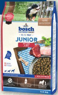 Bosch Junior Lamb & Rice 3 кг сухий корм для цуценят з чутливим травленням 5201003 фото