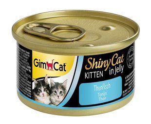 Консерви GimCat Shiny Cat Kitten для кошенят c тунцем в желе 70г G-413150/413358 фото