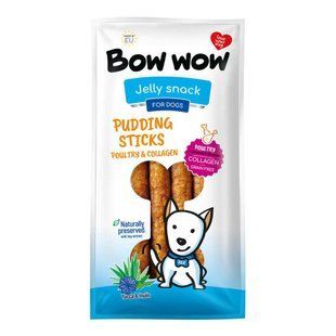 Лакомство для собак "Bow wow" пудинговые палочки из птицы, коллагена, юкки и инулина, 27-30 см (цена за F441K фото