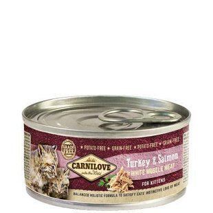 Влажный корм Carnilove Turkey and Salmon for Kittens 100г для котят с индейкой и лососем 100559/111280/8950 фото