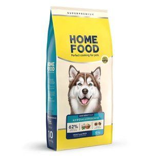 Сухой корм для взрослых собак форель с овощами Home Food dog Adult Maxi гипоаллергенный 10 кг 4820235020347 фото