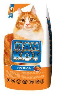 Пан Кот Курка 10 кг Сухой корм для кошек живущих в помещении с курицей 40053 фото