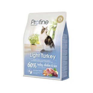 Profine Cat Light 2 кг сухий корм для контролю ваги у дорослих кішок з індичкою 170575/7794 фото