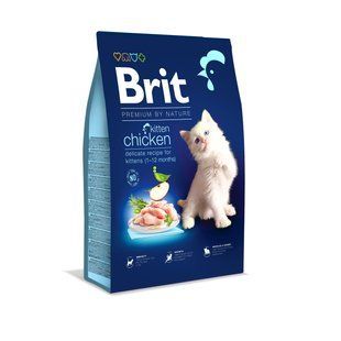 Brit Premium Cat Kitten 8 кг Сухий корм для кошенят від 1 до 12 місяців з куркою і рисом 171866 фото