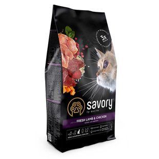 Сухий корм Savory Adult Cat Steril Frech Lamb & Chicken 2 кг для кастрованих котів з ягням і куркою 30112 фото