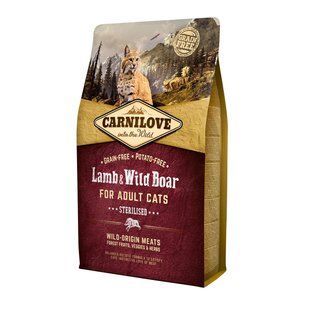 Сухой корм Carnilove Cat Sterilised для стерилизованных кошек, ягненок и кабан, 2 кг 170199/2317 фото