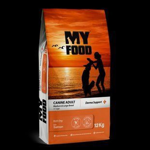 Сухий Корм Myfood Суперпреміум для дорослих собак середніх та великих порід з Лососем 12 кг 601007 фото