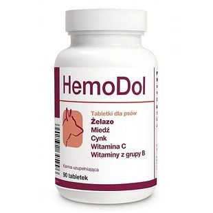 Таблетки Dolfos HemoDol для поліпшення процесів кровотворення для собак, 90 табл. 5996-90 фото