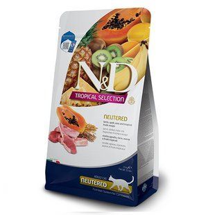 Фармина сухой корм N&D TROPICAL SELECTION LAMB NEUTERED с ягнем и тропическими фруктами 1.5 кг 177899 фото