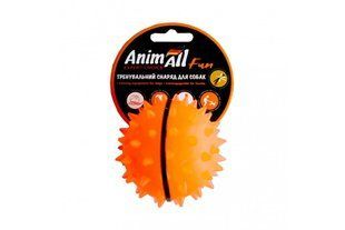Игрушка AnimAll Fun мяч каштан для собак, 7 см, оранжевая 127753 фото
