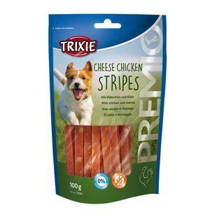 Лакомство для собак Trixie Premio Chicken Cheese Stripes 100 г (курица и сыр) 31586 фото