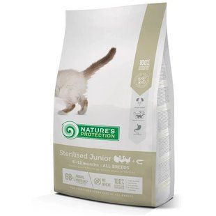 Сухий корм Natures Protection Sterilised Junior Poultry Krill для стерилізованих кошенят, курка та криль, 2 кг NPS45773 фото
