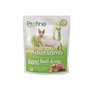 Profine Cat Іndoor корм для виведення вовняні грудок у кішок з ягням 0,3 кг 170568/7725 фото