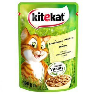 Вологий корм Kitekat для котів, з куркою в соусі, 28*85г 453694 фото