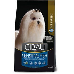 Фарма сухой корм CIBAU SENSITIVE ADULT MINI с чувствительным пищеварением с рыбой 2,5 кг 161021 фото