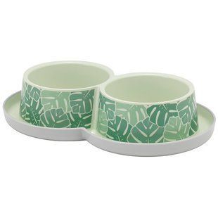Moderna Double Trendy Dinner Eden подвійна миска для котів, 2х350 мл світло-зелений 0.7 d-10 см H136379CA фото