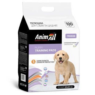 Пеленки AnimAll Puppy Training Pads для собак и щенков, с ароматом лаванды, 60&times;60 см, 100 шт 147964 фото