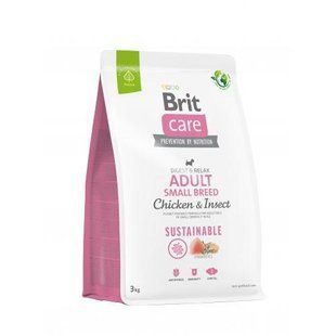 Brit Care dog Sustainable Adult Small Breed 3 кг- Корм для собак мелких пород с мясом курицы и насекомых 172173 фото
