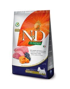 Farmina (Фарміна) n&d Grain Free Pumpkin dog Lamb & Blueberry Adult Mini 2,5 кг Беззерновий сухий корм 156346 фото