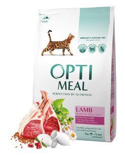 Сухий корм Optimeal Lamb 10 кг для кішок і котів з ягням B1831101 фото