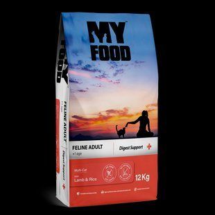 Сухий Корм Myfood Суперпреміум для дорослих котів з Ягням та Рисом 12 кг 800820 фото