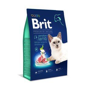 Brit Premium Cat Sensitive 8 кг Сухий корм для кішок з чутливим травленням зі смаком ягняти 171873 фото