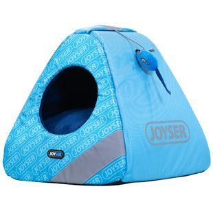 Joyser Chill Cat Home будиночок для котів, іграшка мишка з котячої м'ятою блакитний/синій 40х40х41 см 9011 фото