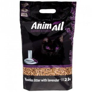AnimAll з ароматом лаванди 2.8 кг Дерев'яний наповнювач для котів 39866 фото