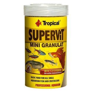 Сухий корм для акваріумних риб Tropical в гранулах &laquo;Supervit Mini Granulat&raquo; 100 мл (для всіх акваріумних риб) 60423 фото