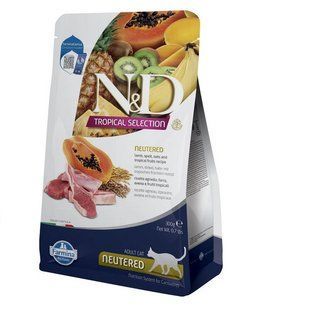 Фармина сухой корм N&D TROPICAL SELECTION LAMB NEUTERED с ягнем и тропическими фруктами, 300 г 177898 фото