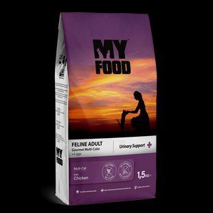 Сухий Корм Myfood Суперпреміум для дорослих вибагливих котів з Куркою 1,5 кг 800875 фото