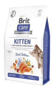 Сухой корм Brit Care Cat Nutrition Kitten Gentle Digestion Strong Immunity для котят, с лососем, 2 кг 172542 фото