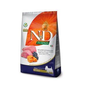 Farmina (Фарміна) n&d Grain Free Pumpkin dog Lamb & Blueberry Adult Mini 7 кг беззерновий сухий корм 156353 фото