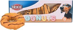 Ласощі Trixie для собак "Donuts" Набір: качка/гарбуз/банан; тріска/полуница/яблуко;курка натуральна шкіра 10см 31335 фото